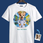 Custom Pet Doctor Gift T-Shirt for Pet-Loving Doctors, Nurses & Med Students - Premium Cotton DTG Personalized Photo Art Tee Pet www.customywear.com 3